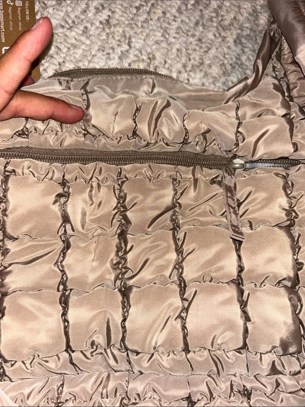 NWT Bagsmart Quilted Hobo Bag
